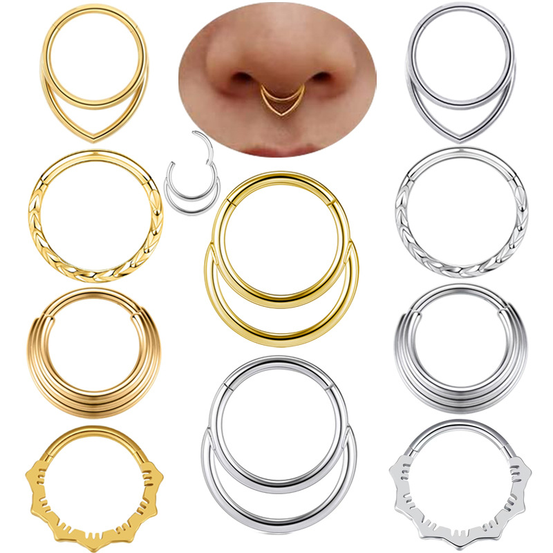 Body Jewelry And Earrings - Nose Hoop Earrings Metal Nose Ring