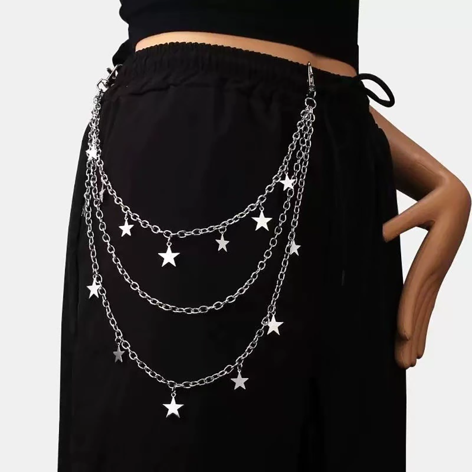 Body Jewelry Usa - Sexy Y2K Layered Star Dangle Pants