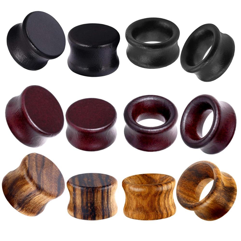 Body Jewelry Ear Plugs - JUNLOWPY 2g 0g 00g Wood Flesh