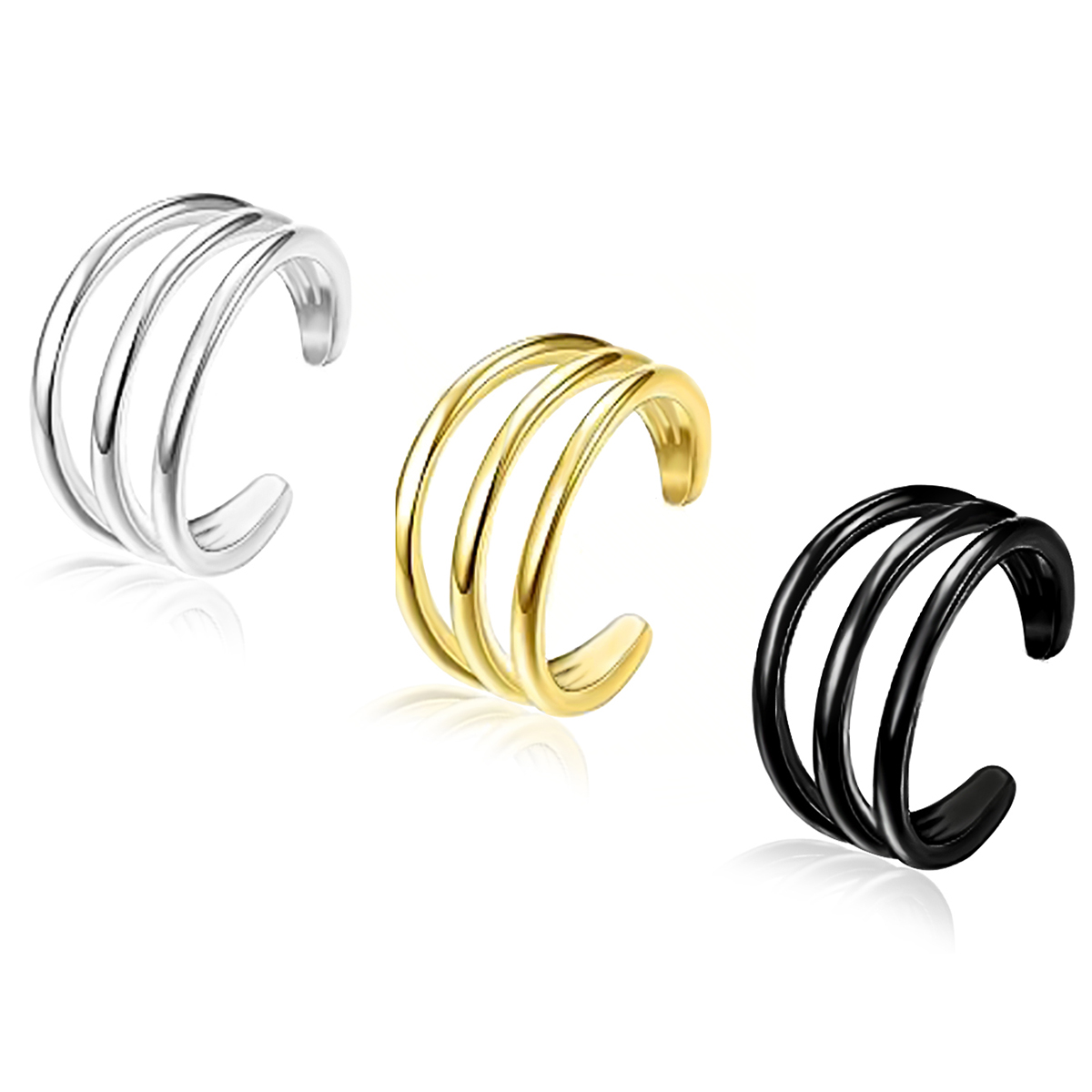 Body Jewelry Hypoallergenic - Hypoallergenic Stainless Steel Ear Cuffs Fake