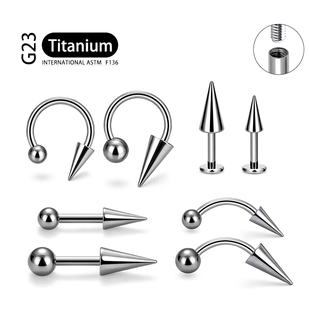 Body Jewelry Implant Grade - 1Pcs Implant Grade F136 Titanium Gothic
