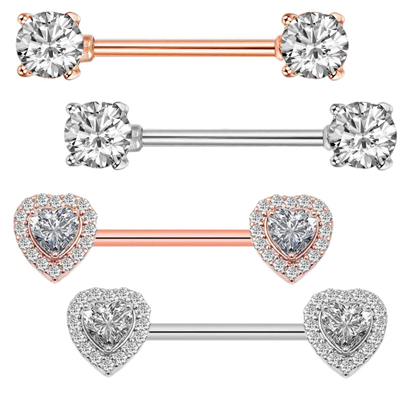 Body Piercing Quality Jewelry - 2Pcs Fashion High Quality Zircon Nipple
