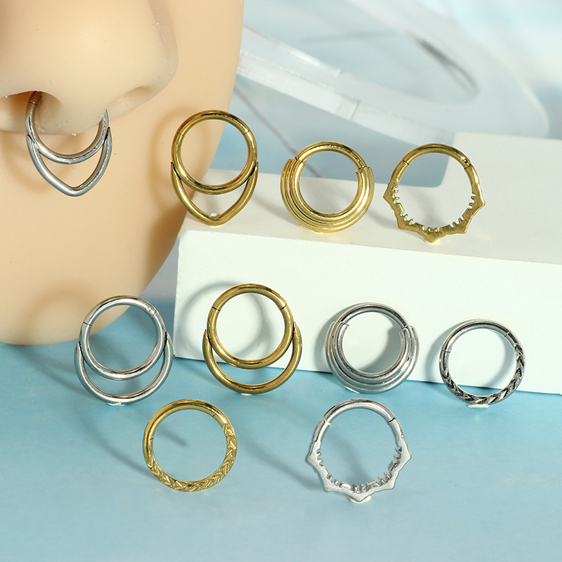 Nose Hoop Earrings Metal Nose  - Body Jewelry And Earrings ulasan dan harga