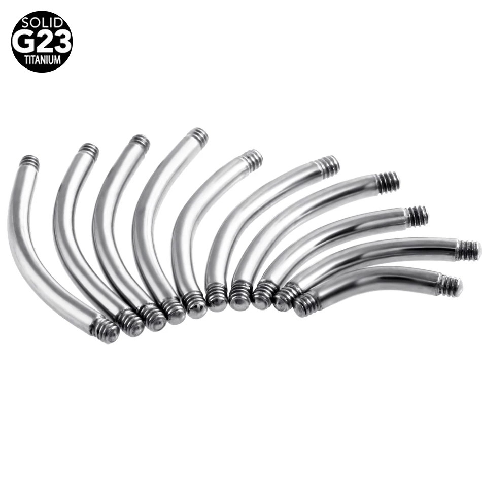 50Pcs/lot G23 Titanium Eyebrow - Belly Bar Titanium ulasan dan harga