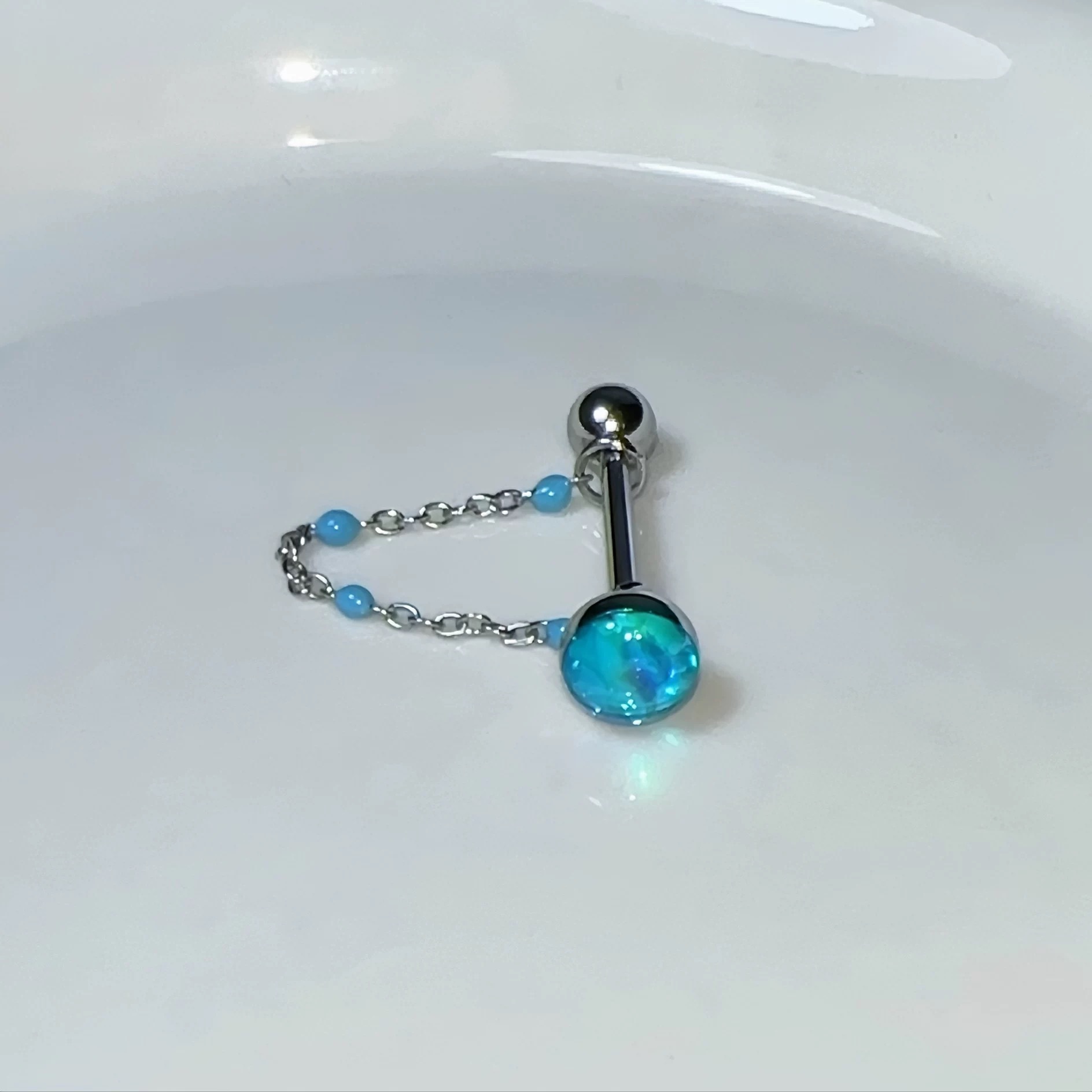 1Pc High-Quality Trendy Blue G - Body Piercing Quality Jewelry ulasan dan harga