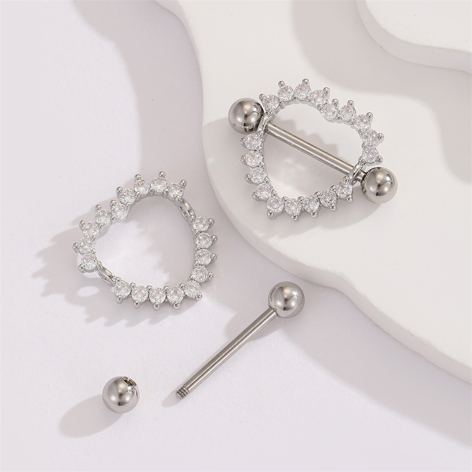 1 Pair Titanium Nipple Piercin - Belly Bar Titanium ulasan dan harga