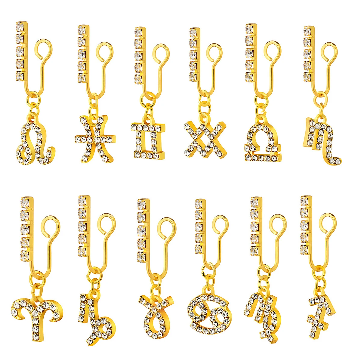 2 Pack Ear Clips Metal Zircon  - Body Jewelry Ear Plugs ulasan dan harga