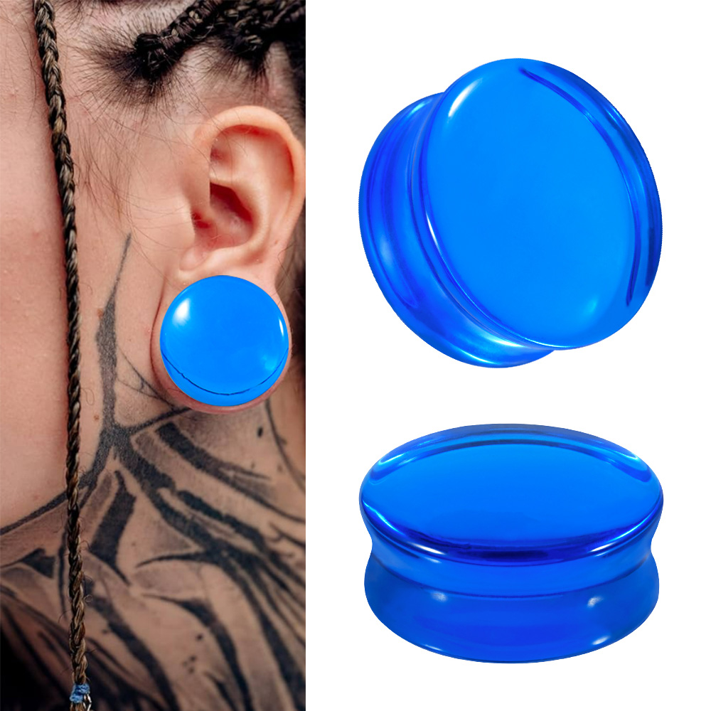 1/2/22PCS Glass&Stone Round Ea - Body Jewelry Ear Plugs ulasan dan harga