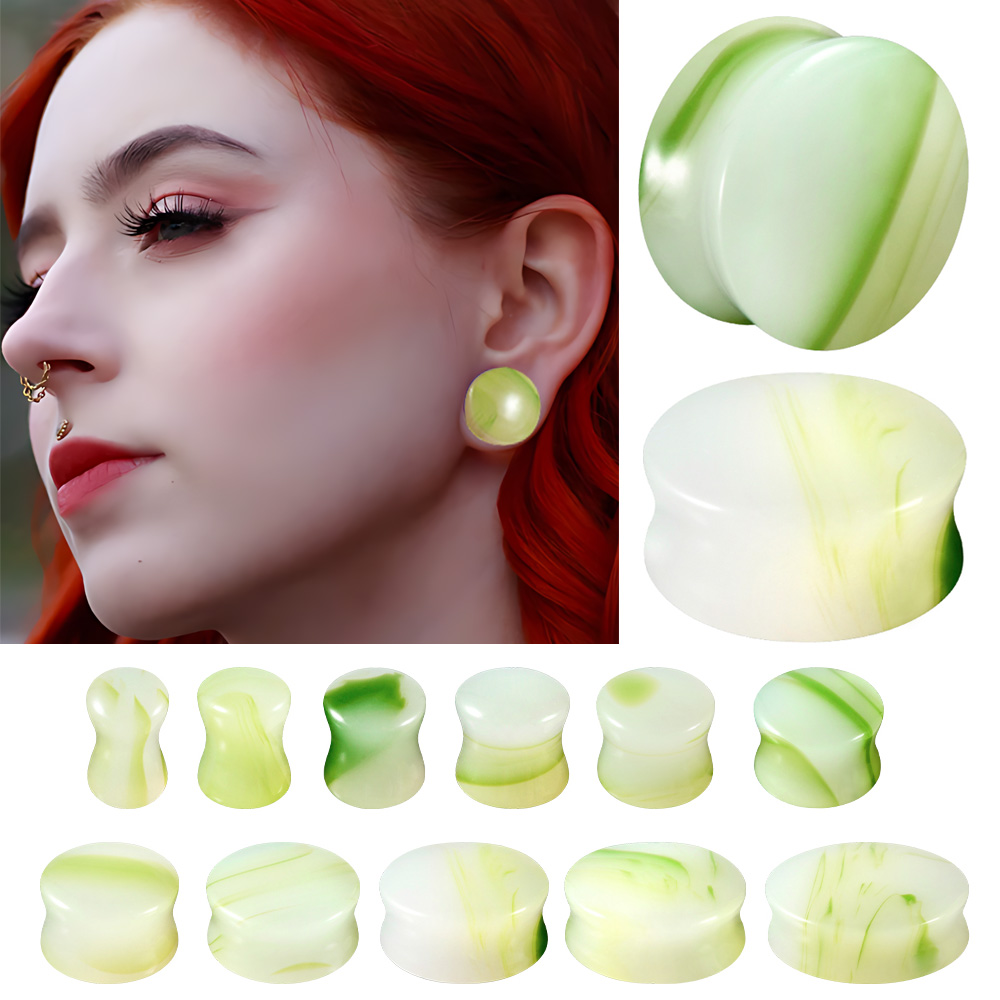 1/2/22PCS Glass&Stone Round Ea - Body Jewelry Ear Plugs ulasan dan harga