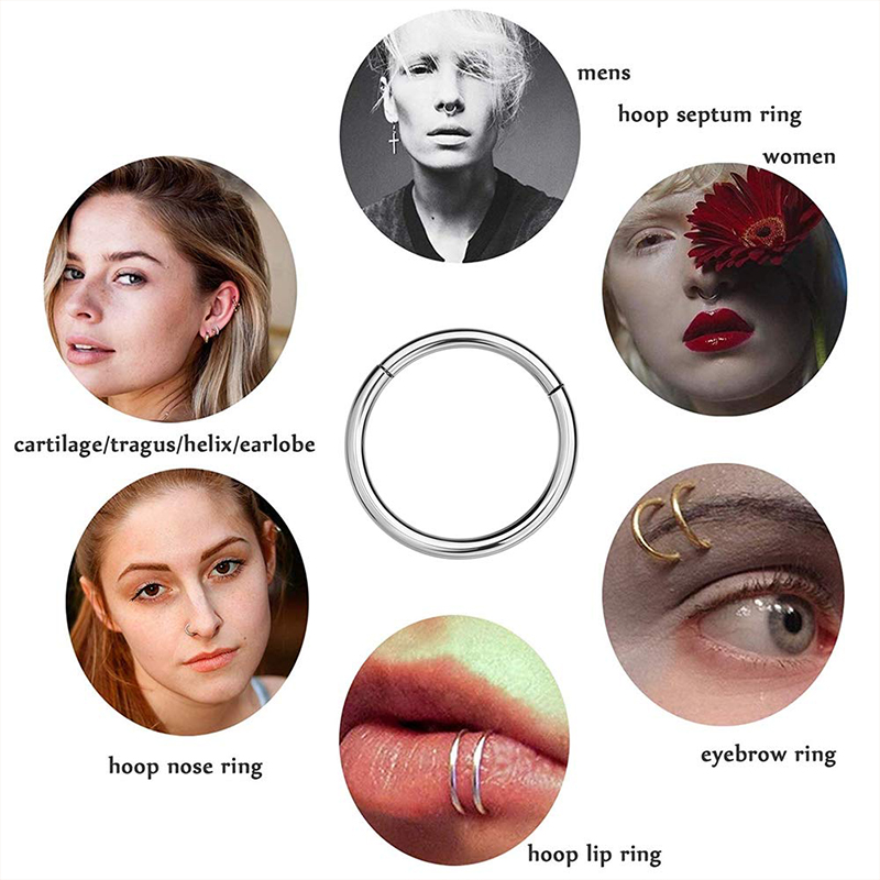 16G 316L Surgical Steel Hinged - Body Jewelry And Earrings ulasan dan harga