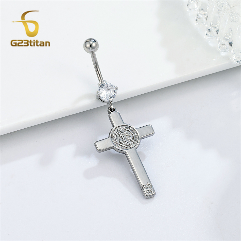 Antique Silver Cross Charms Be - Belly Bar Titanium ulasan dan harga
