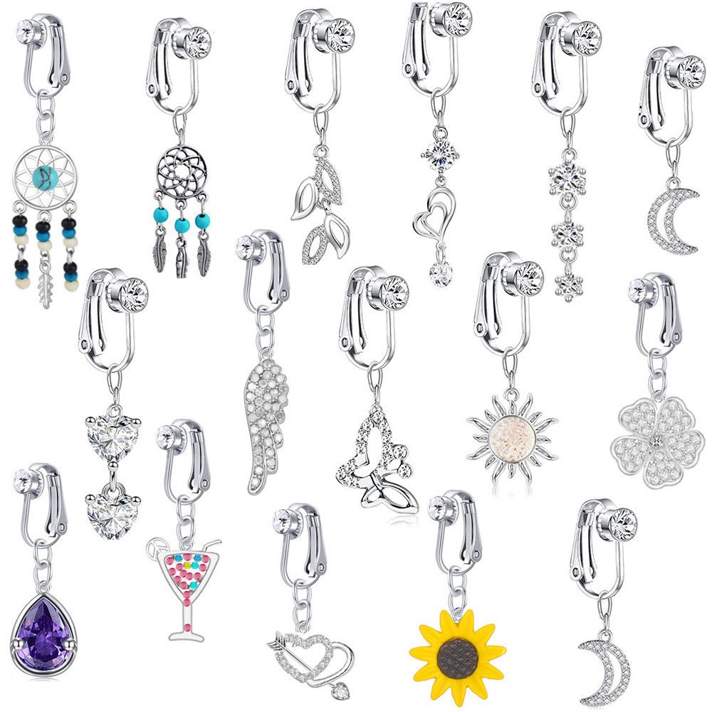Faux Fake Belly Butterfly Fake - Body Jewelry And Earrings ulasan dan harga
