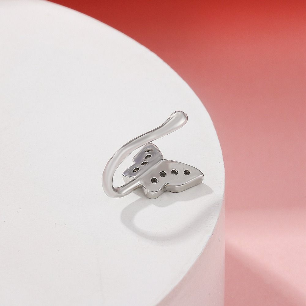 Rhinestone Butterfly Nose Ring - Body Jewelry And Earrings ulasan dan harga