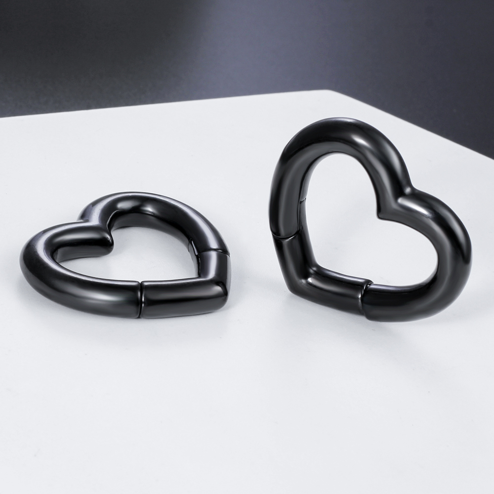 Twolobes 2PCS Heart 316 Stainl - Body Jewelry Hangers ulasan dan harga