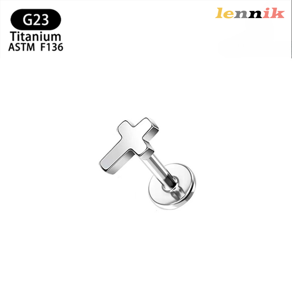 LENNIK F136 Titanium Alloy Cro - Body Jewelry And Earrings ulasan dan harga