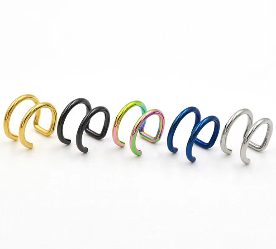 2Pcs 316L Stainless Steel Clip - Body Jewelry And Earrings ulasan dan harga