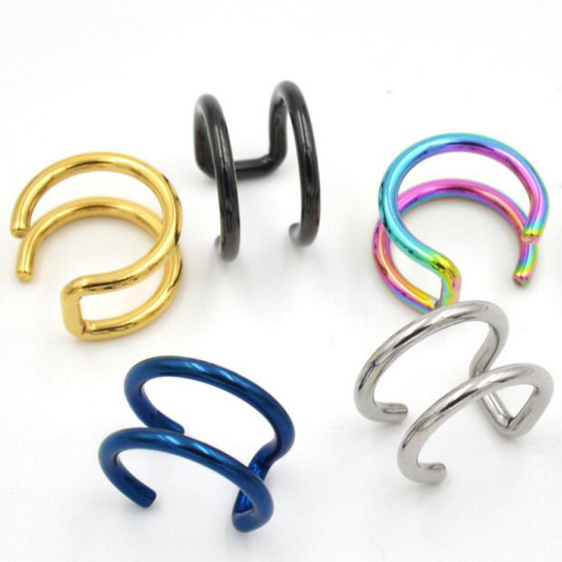 2Pcs 316L Stainless Steel Clip - Body Jewelry And Earrings ulasan dan harga