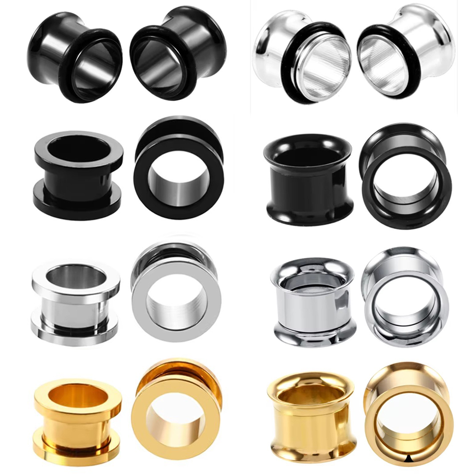 1Pair Stainless Steel Ear Plug - Body Jewelry Ear Plugs ulasan dan harga