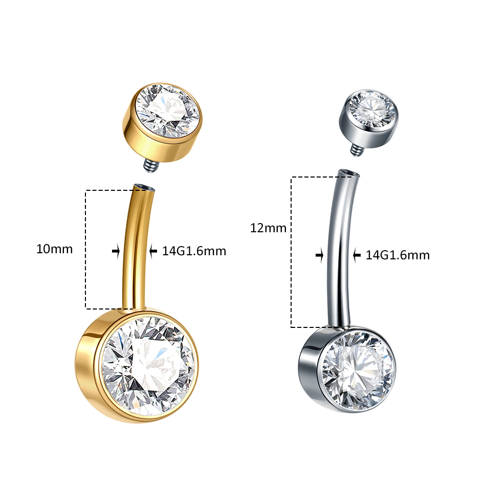 5/10Pcs Titanium Belly Button  - Belly Bar Titanium ulasan dan harga