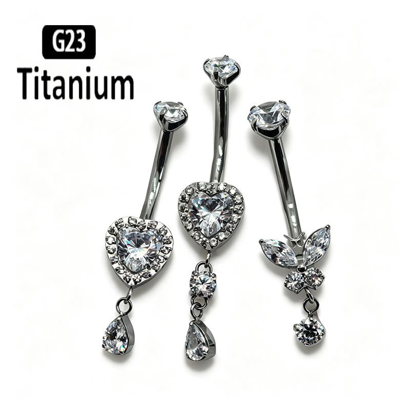 ASTM F136 Titanium Crystal Sex - Belly Bar Titanium ulasan dan harga