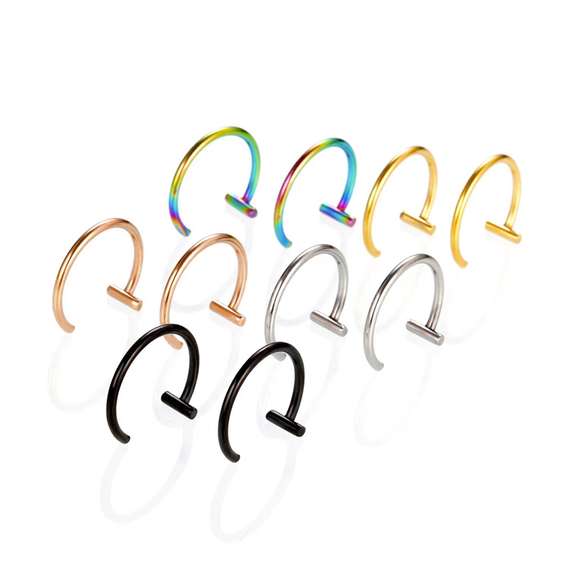 18G Surgical Steel Lip Ring Ha - Body Jewelry And Earrings ulasan dan harga