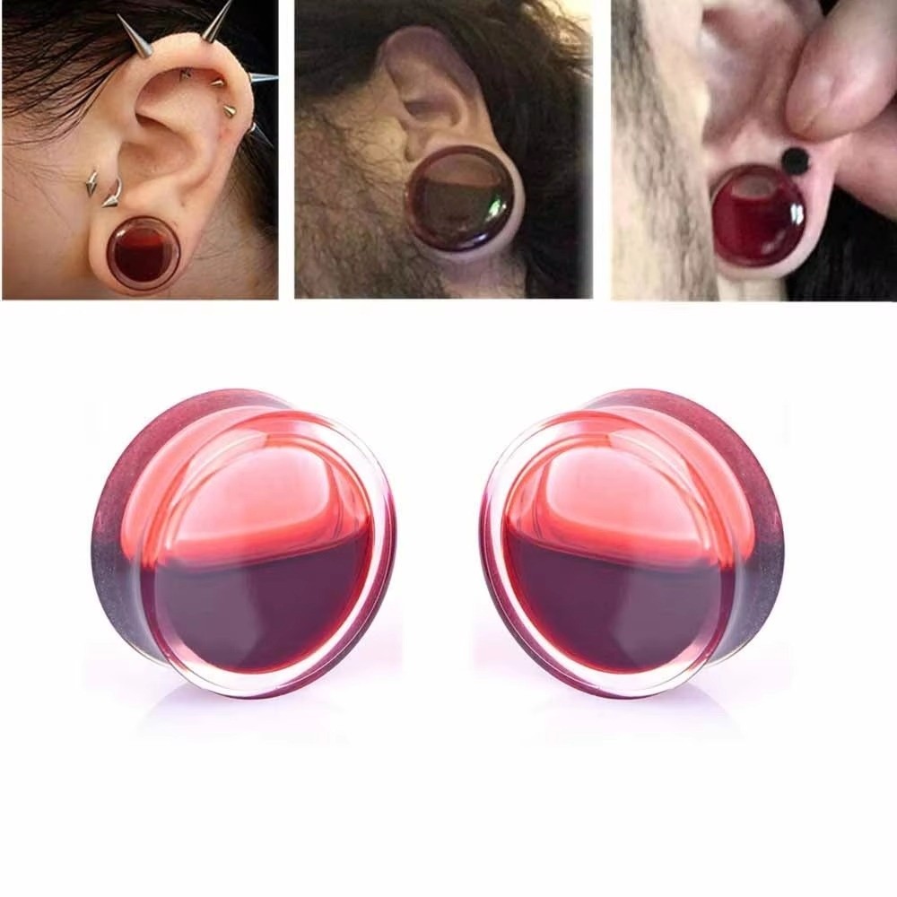 Double Saddle Ear Plug Jewelry - Body Jewelry Ear Plugs ulasan dan harga