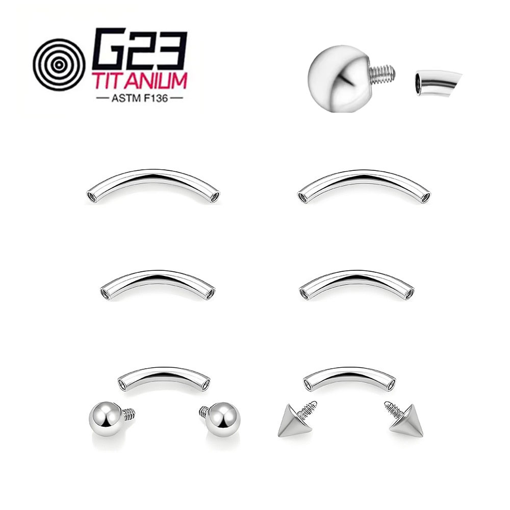 Wholesale 5/10/50pcs G23 Titan - Belly Bar Titanium ulasan dan harga