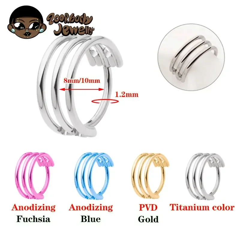 G23 Titanium Three Layer Hollo - Body Piercing Quality Jewelry ulasan dan harga