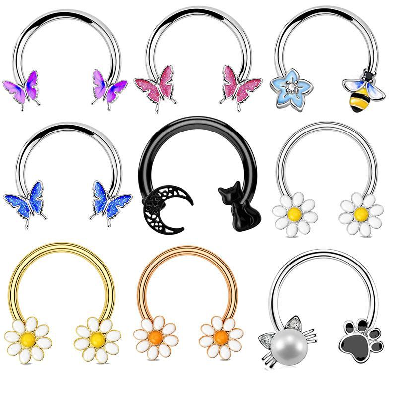 16G Septum Ring Daith Piercing - Body Jewelry And Earrings ulasan dan harga