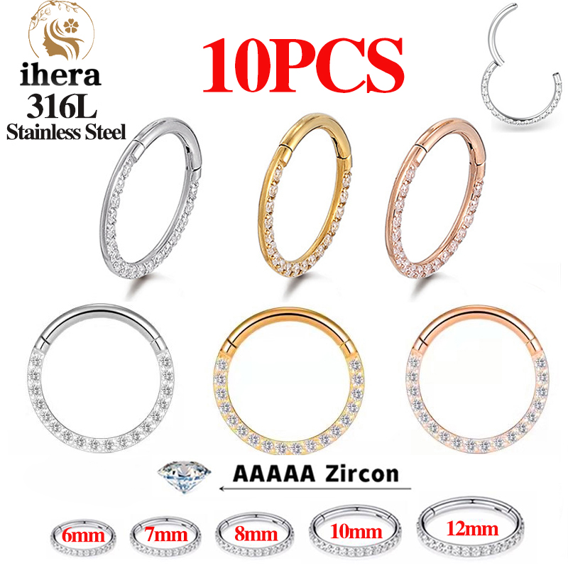 1/10PCS Stainless Steel Nose R - Body Jewelry And Earrings ulasan dan harga