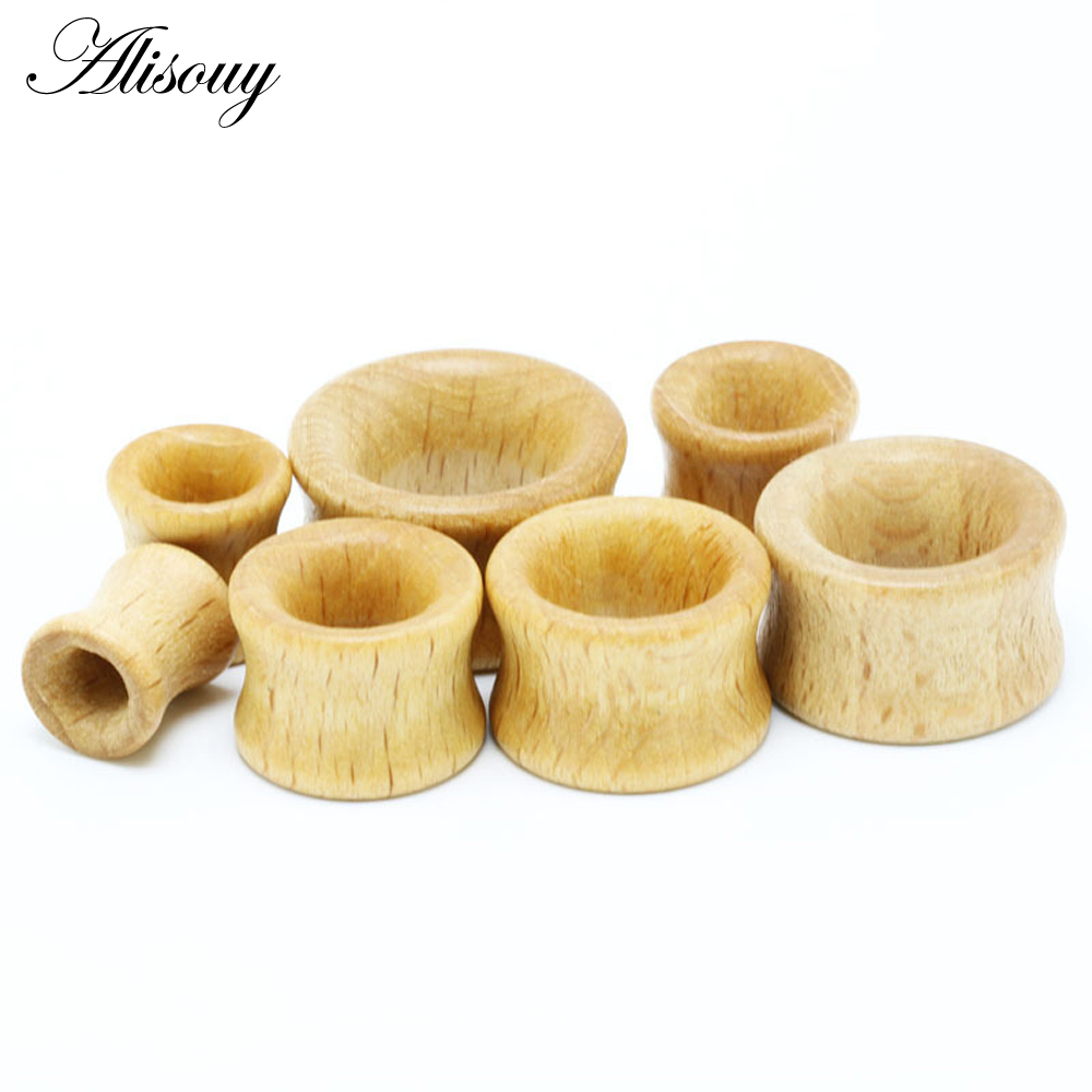 1PC Fashion Ear Plugs Wood Fle - Body Jewelry Ear Plugs ulasan dan harga