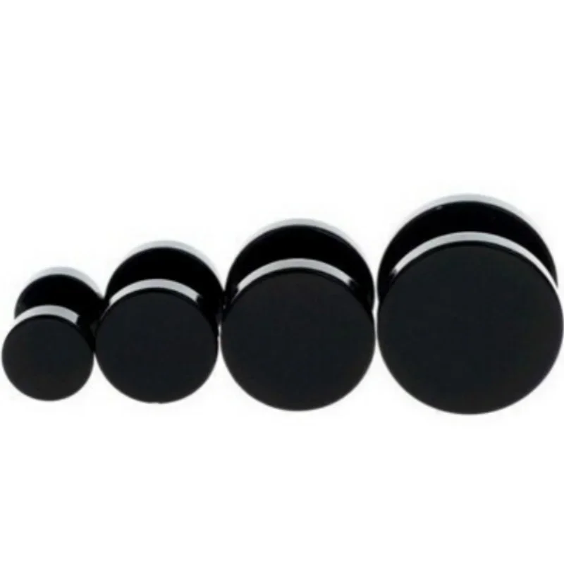 2 Pcs/1 SetBlack Stainless Ste - Body Jewelry Ear Plugs ulasan dan harga