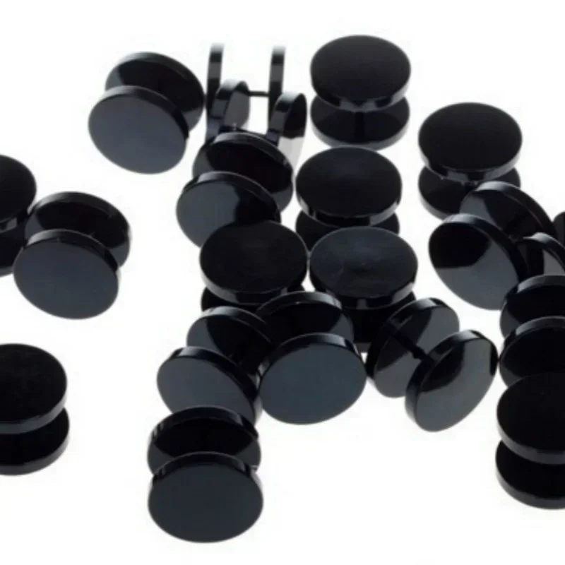 2 Pcs/1 SetBlack Stainless Ste - Body Jewelry Ear Plugs ulasan dan harga