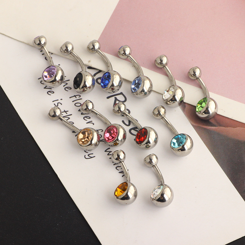 G23 Titanium Double Gem belly  - Body Piercing Quality Jewelry ulasan dan harga