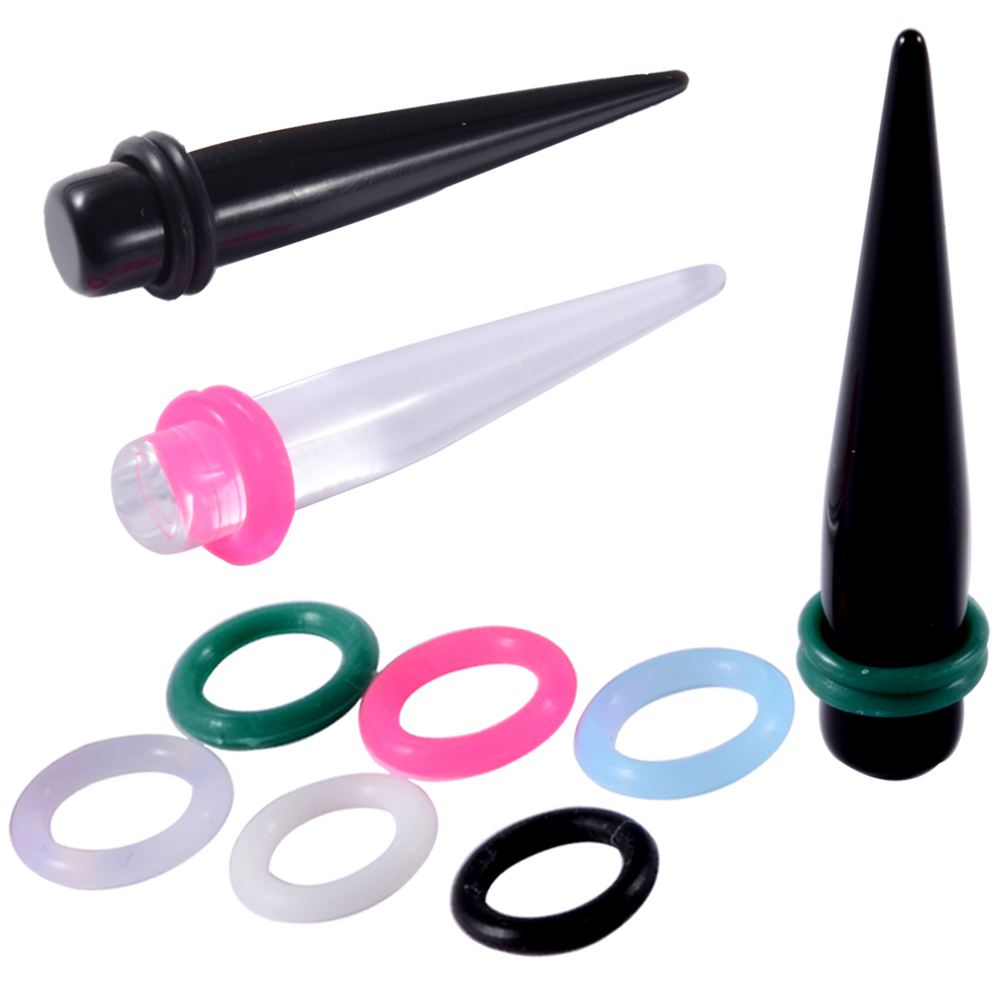 20pcs 1mm-22mm Rubber Ear Tape - Body Jewelry Ear Plugs ulasan dan harga