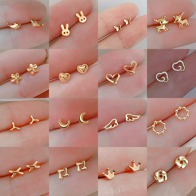 925 Silver Needles Gold Color  - Body Jewelry Hypoallergenic ulasan dan harga