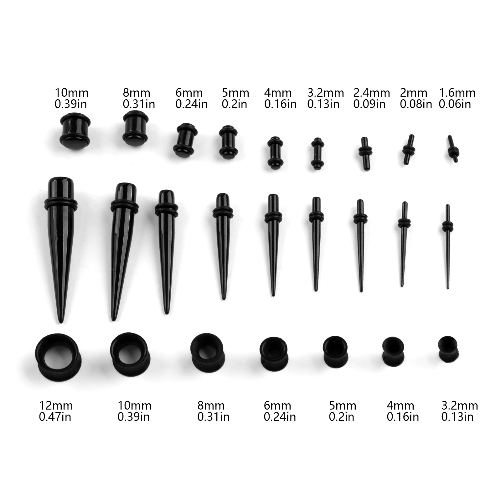 36/50pcs/Set Acrylic Ear Pierc - Body Jewelry Ear Plugs ulasan dan harga
