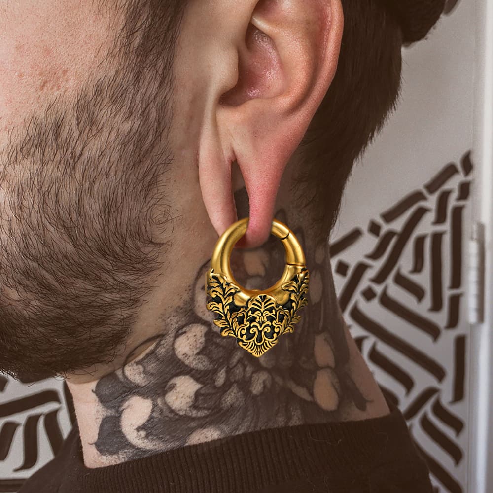 Giga 1/2Pcs Vintage 5mm(4g) Fl - Body Jewelry Hangers ulasan dan harga