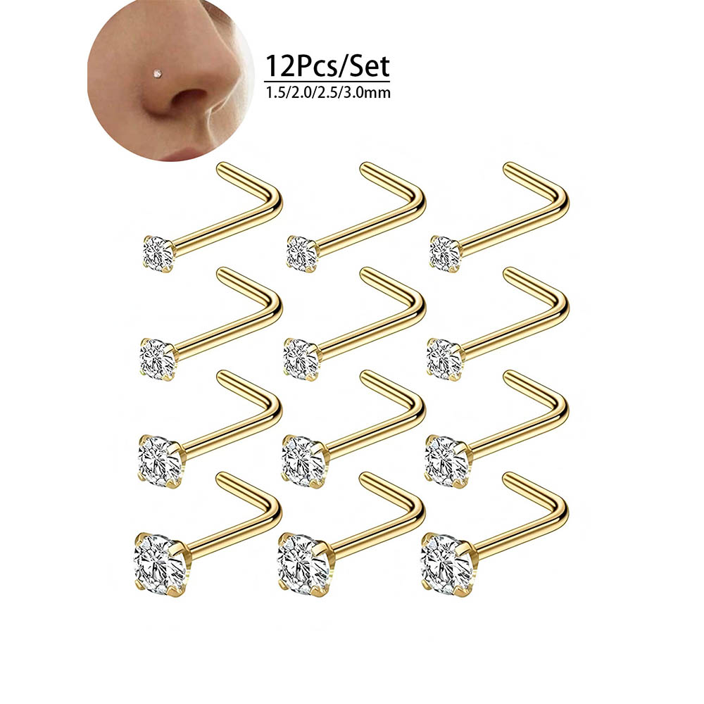 12-Piece Full Set 316L Hypoall - Body Jewelry Hypoallergenic ulasan dan harga