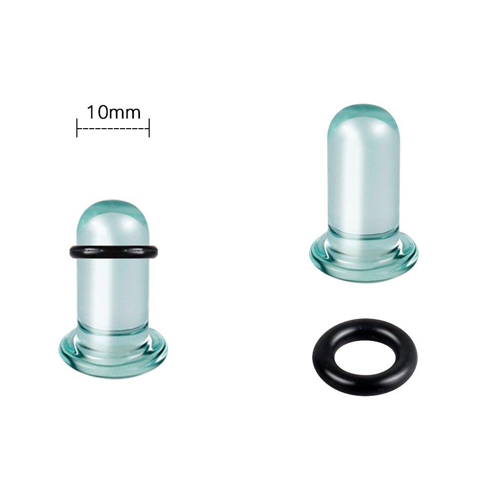 1Pair Glass Ear Tunnels and Pl - Body Jewelry Ear Plugs ulasan dan harga